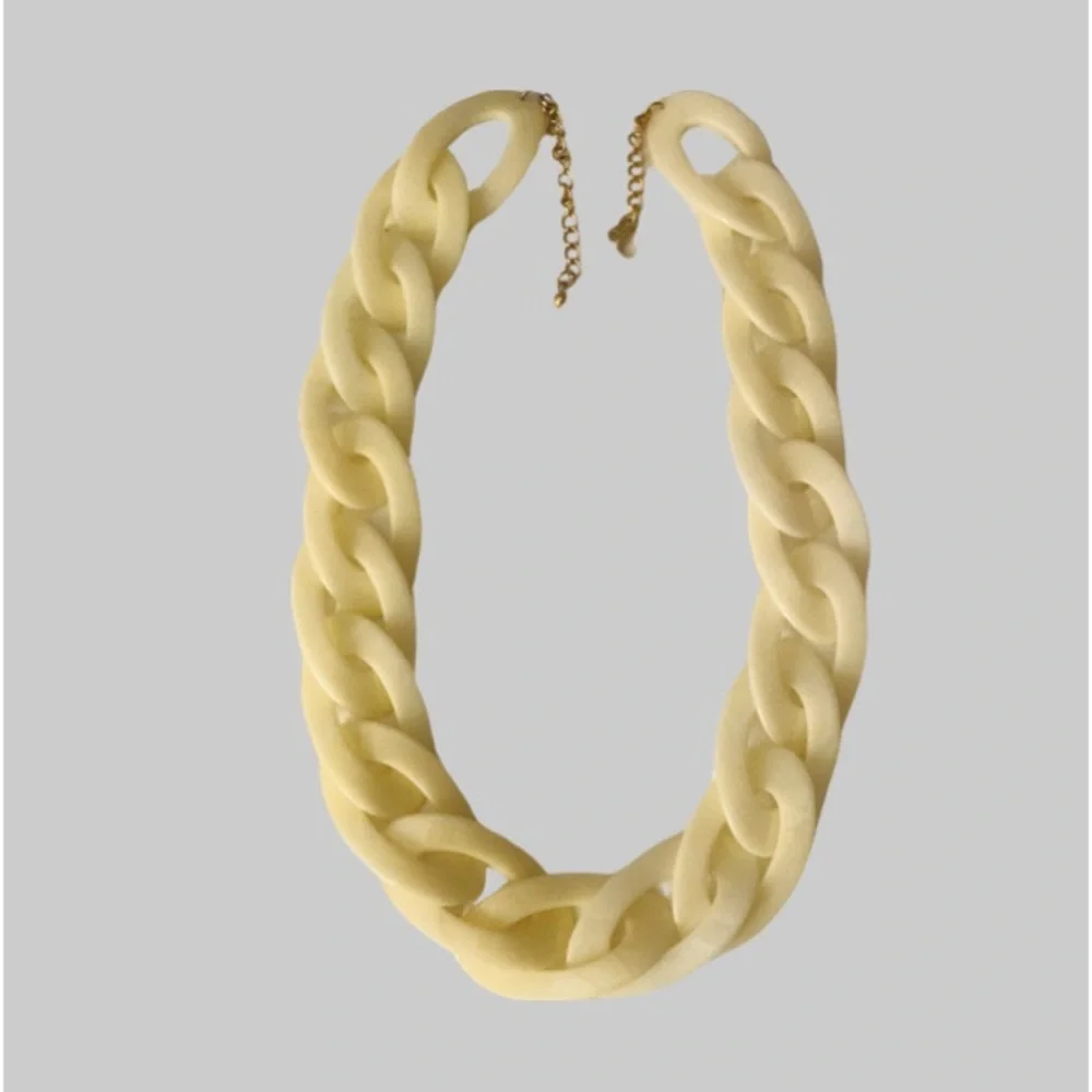 ‼️💥PRICE DROP☄️Kenneth Jay Lane 34” Resin Oval Link Necklace Adjustable Closure